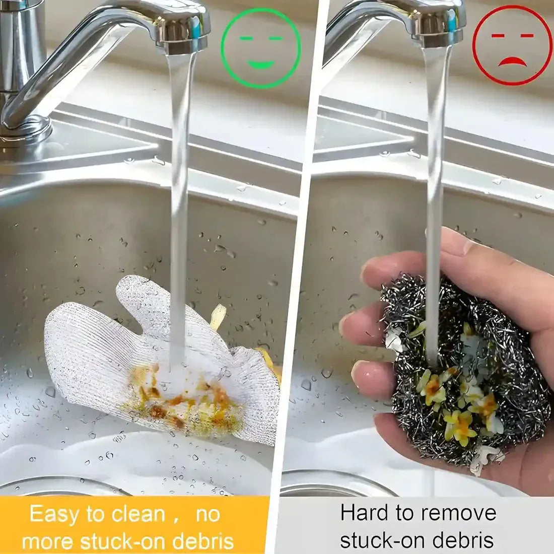 Heavy-Duty Wire Scrubber Dishwashing Mitts – Heat Resistant Steel Wire Cleaning Gloves for Pots, Pans, Grills, and Kitchen Tasks